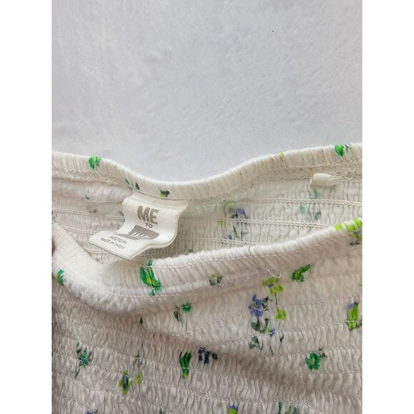 Me to We White Floral Peplum Ruffeel Off Shoulder Top, Size Juniors M - Picture 11 of 11